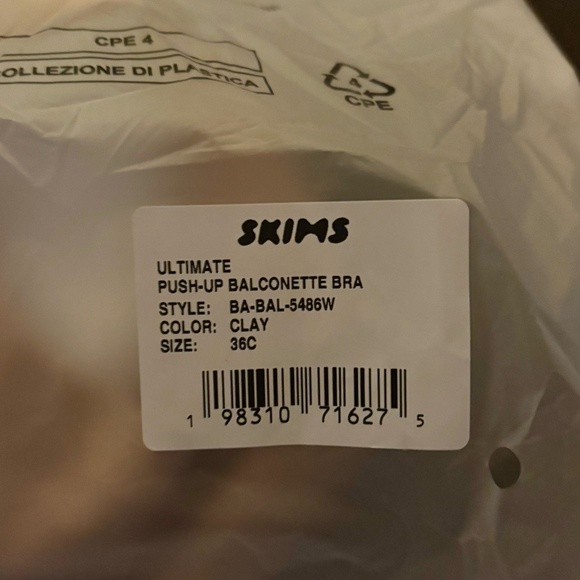 NWT – SKIMS  (Size 36C) Ultimate Balconette Push-Up Bra – Clay - Picture 4 of 4